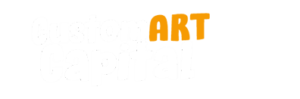 Custom Art Capital Logo with mascot white outline