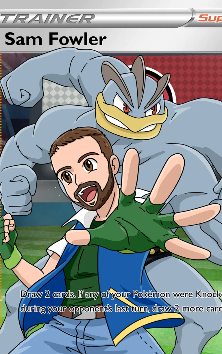 Pokemon Custom Cartoon Portrait Design, personalized and affordable for anniversaries and birthdays. Order your custom design online at customartcapital.com