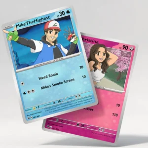 Personalized Pokemon Classic Card Custom Portrait by Custom Art Capital