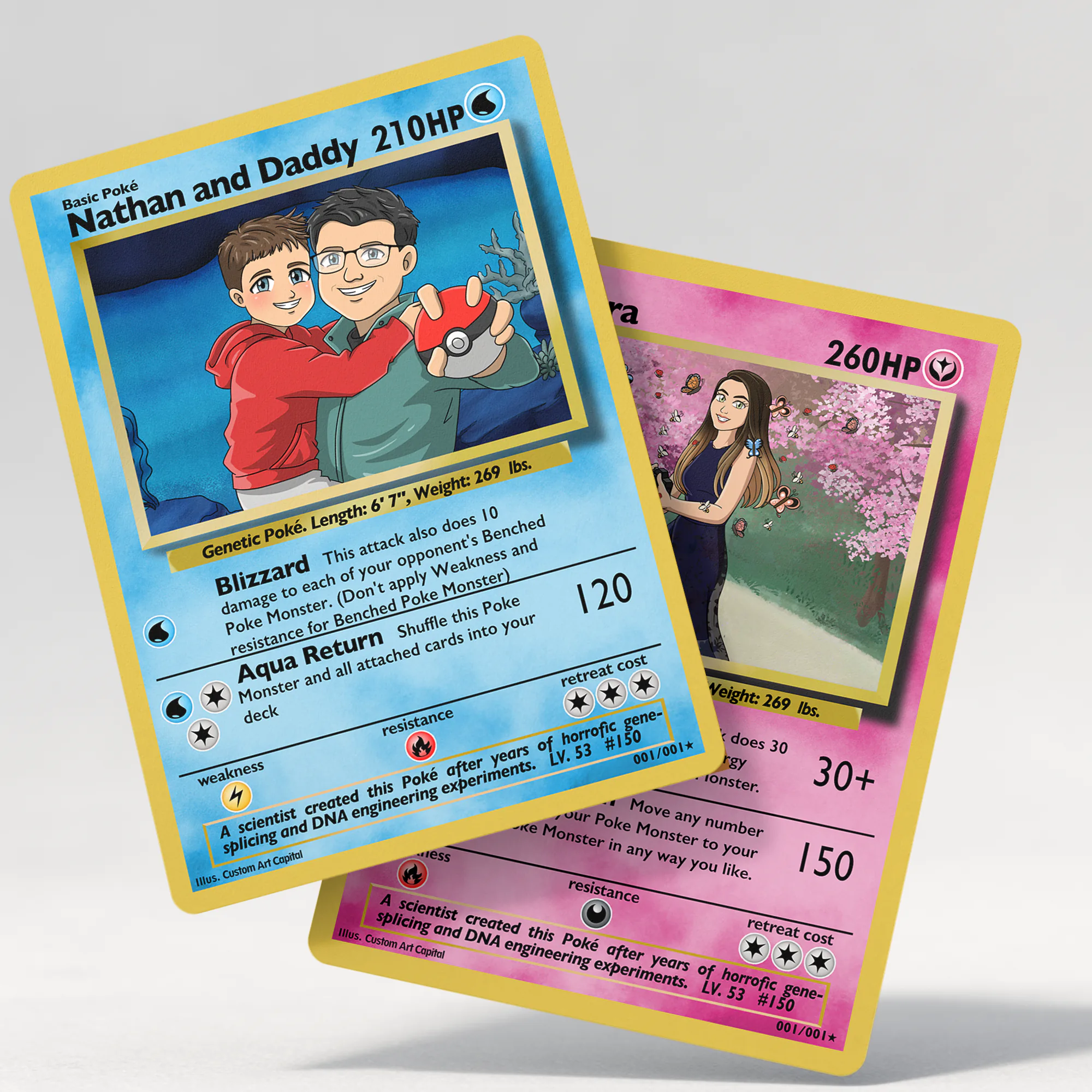 Main Image Custom Pokemon Card Generis Personalized Art Etsy
