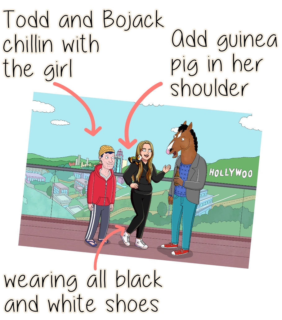 J_Bojack Horseman Custom Portrait bojack horseman custom portrait