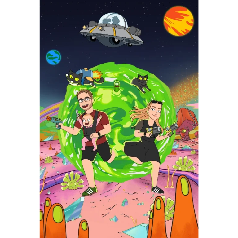 R_Rick and Morty Custom Portrait rick and morty custom portrait