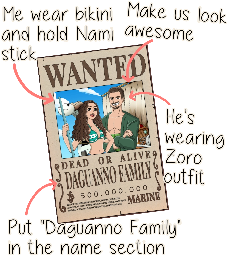 H2_One Piece Custom Wanted Poster one piece custom wanted poster