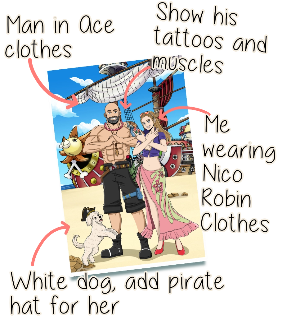 H_One Piece Custom Portrait one piece custom portrait