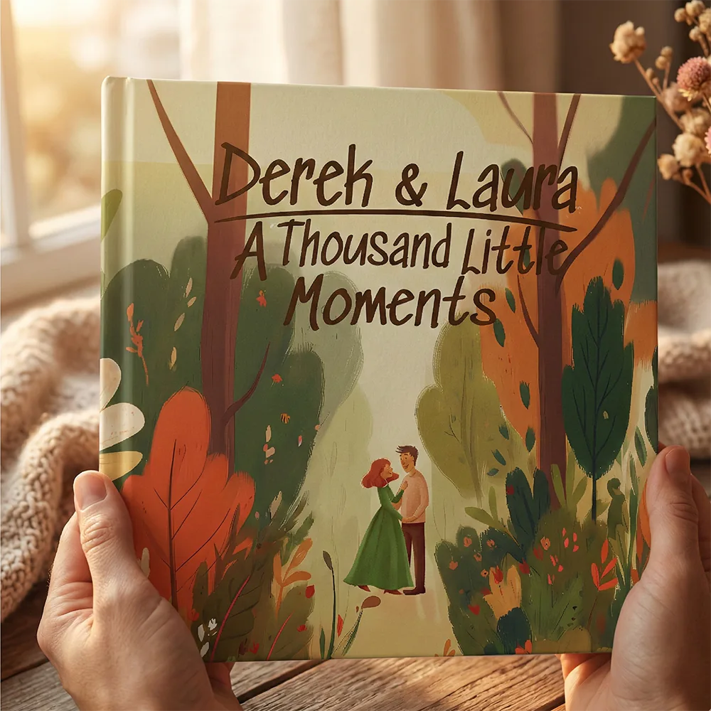 cover of a thousands little moments personalized love story book