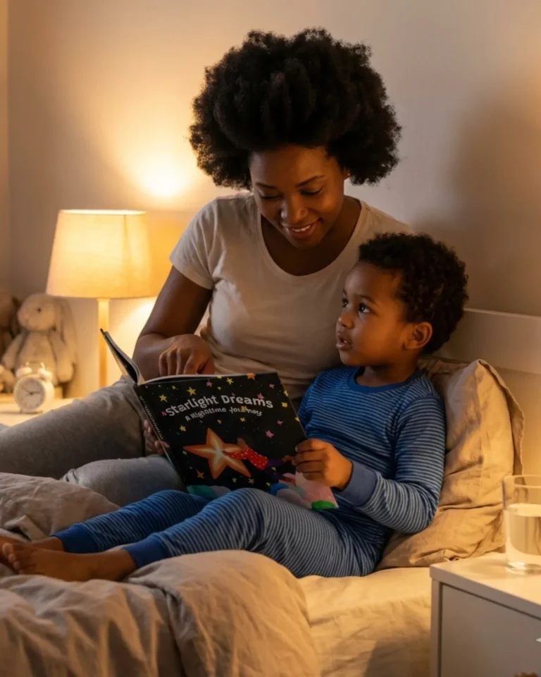 0_Storybook mom read boy holding personalized storybook by custom art capital